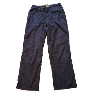 Nike Women's Black Convertible Track Pants Size M Mesh Lining Pockets Adjustable